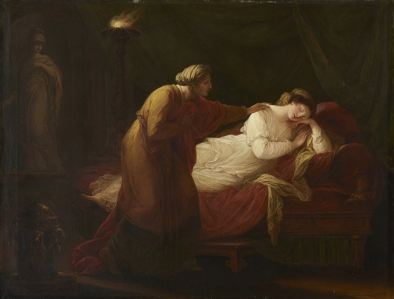 Angelika Kauffmann - 120, Penelope svegliata da Euriclea con la notizia del ritorno di Ulisse